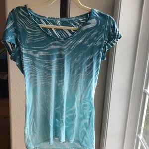 3/25💙Semi-Transparent Striped Print Shirt